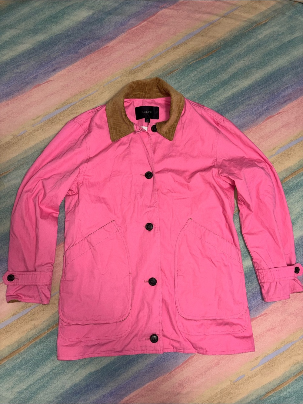 J. Crew Barn Jacket pink Coat size XS oversized